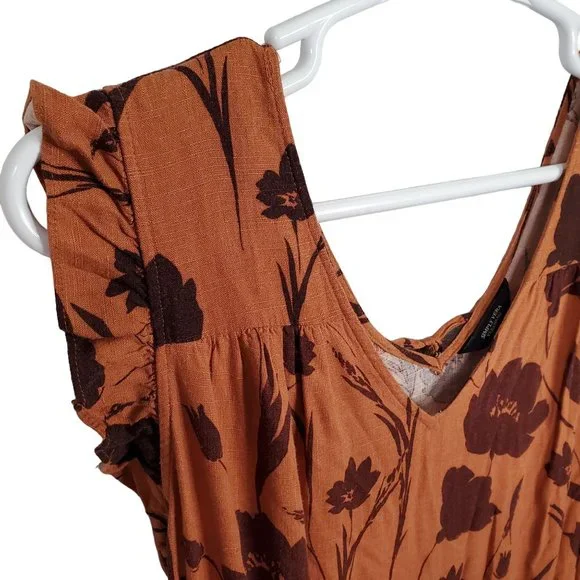 Simply Vera Wang NWT Sz 2X Dress Rayon Linen Tiered Ruffle Skirt Lined Maxi Full - Picture 14 of 16